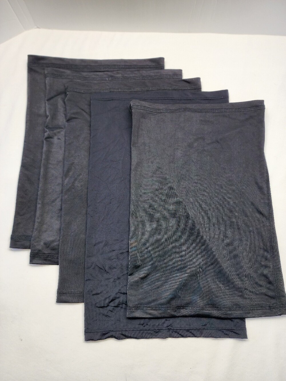 5pc Black neck gaiters/buff/tubular bandanas